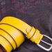 CINTURA IN PELLE GIALLO